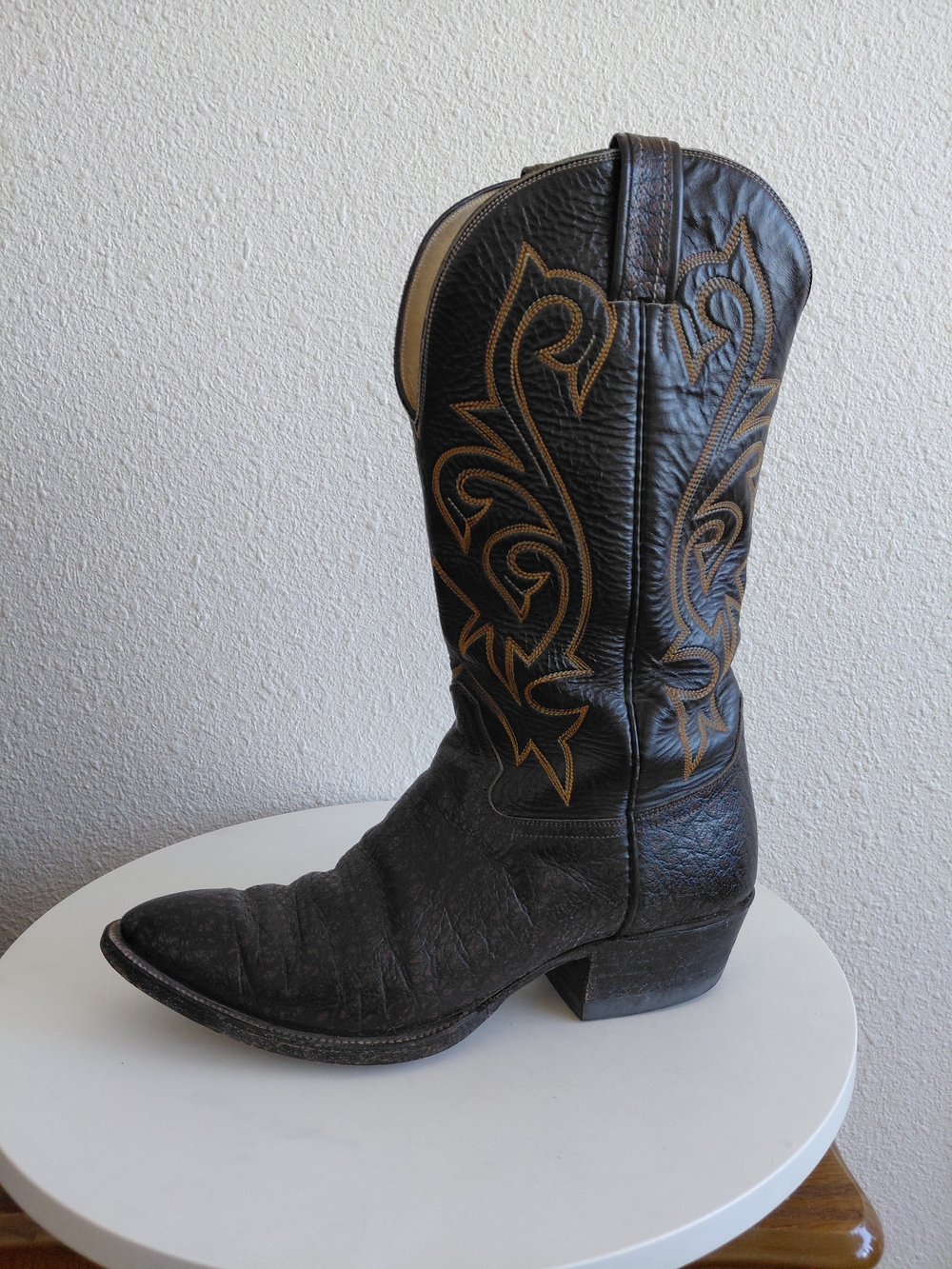 SOLD  Leather Cowboy Rancho Boots